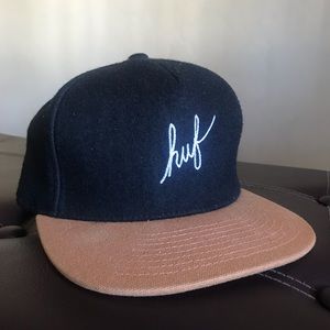 Brown & Tan Huf Buckle Back Hat